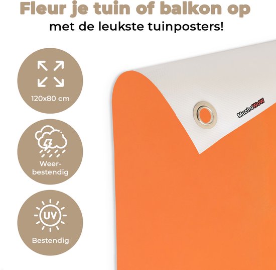 Tuinposter 120x80 cm - Tuindecoratie Vlinders - Vrouw - Zonnebril - Kleurrijk - Poster voor in de tuin - Buiten decoratie - Schutting tuinschilderij - Tuindoek muurdecoratie - Wanddecoratie balkondoek