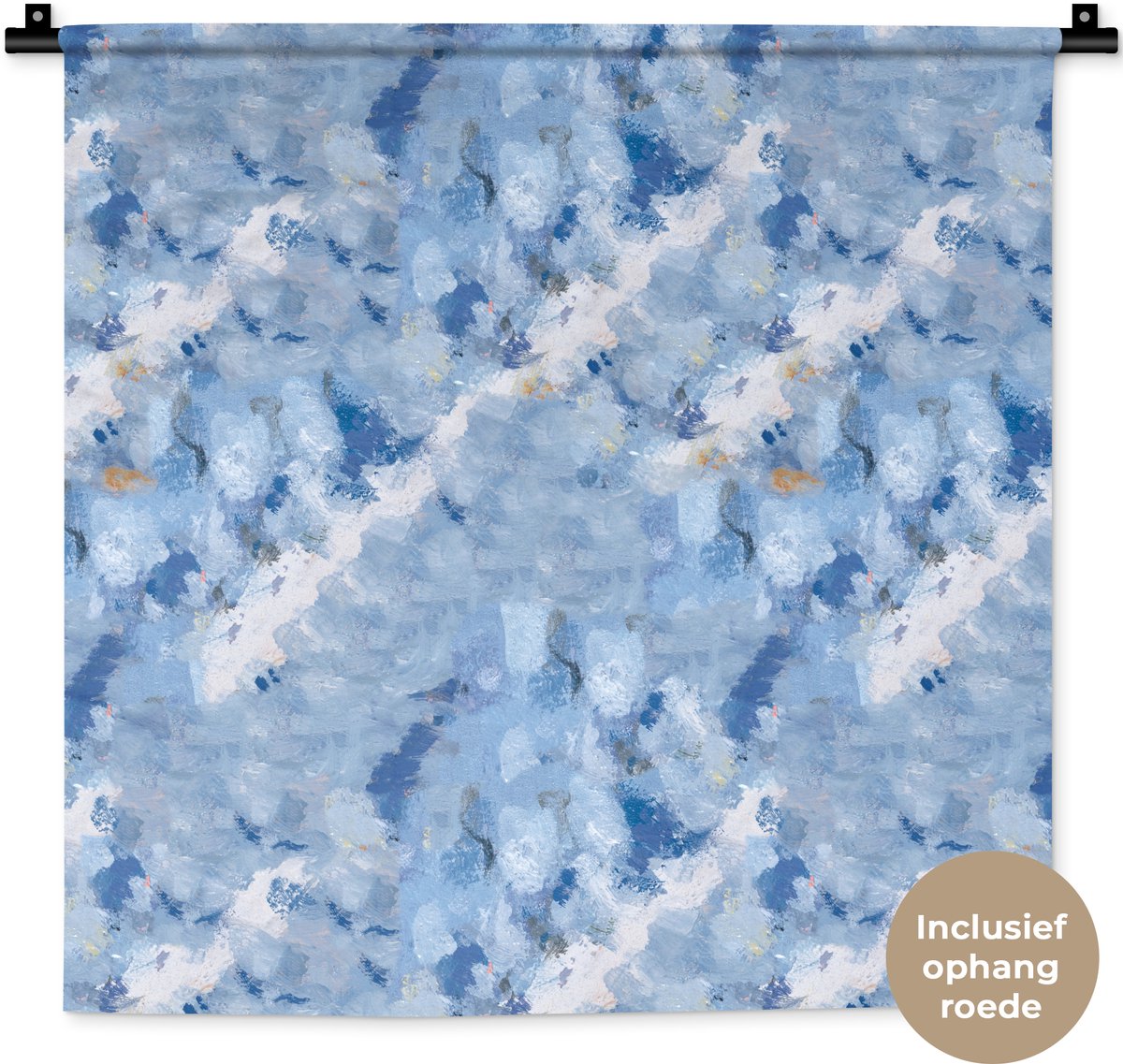 Wandkleed 60x60 cm - Wanddoek Vloeiend - Olie - Verf - Texturen - Wandtapijt - Wandkleden
