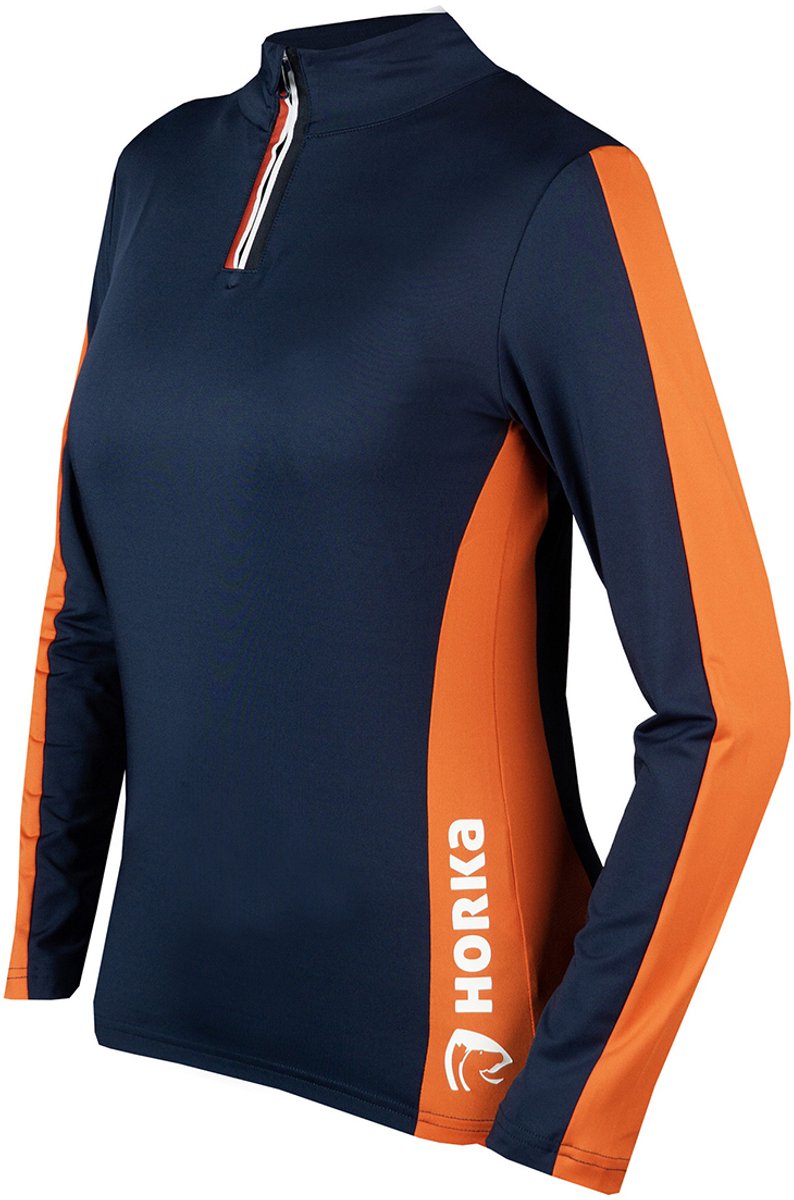 Knhs Trainingsshirt Knhs Eventing Fan Nl Unisex Donkerblauw-oranje - S