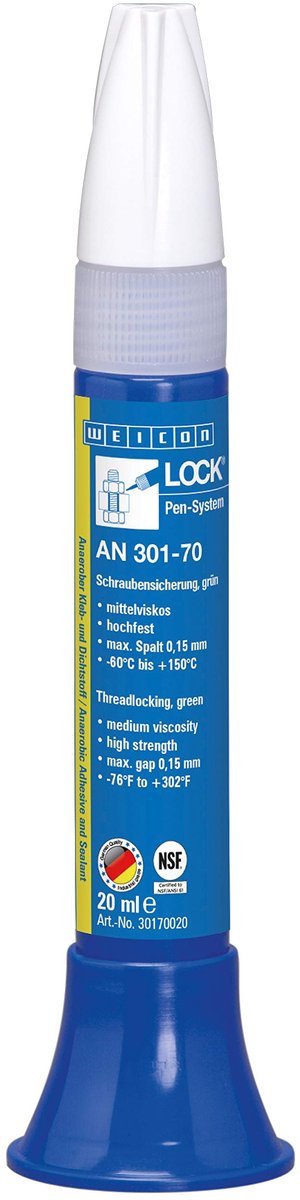 WEICONLOCK AN 301-70 – 20 ml schroefborging – NSF-goedkeuring – groen