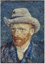 Affiche Vincent van Gogh - Autoportrait au chapeau de feutre gris A4 21x29,7 cm