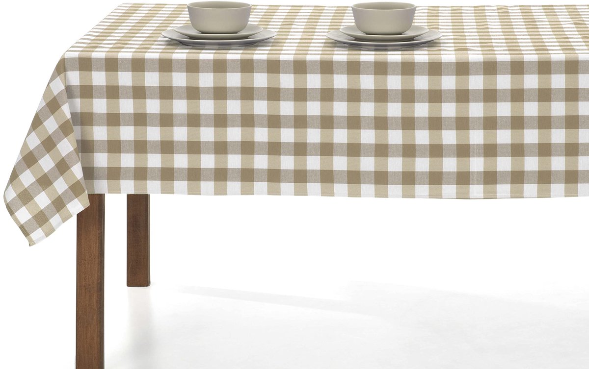 Azomor® Wasbare rechthoekige tafelkleed met stijlvol ruitpatroon voor binnen en buiten