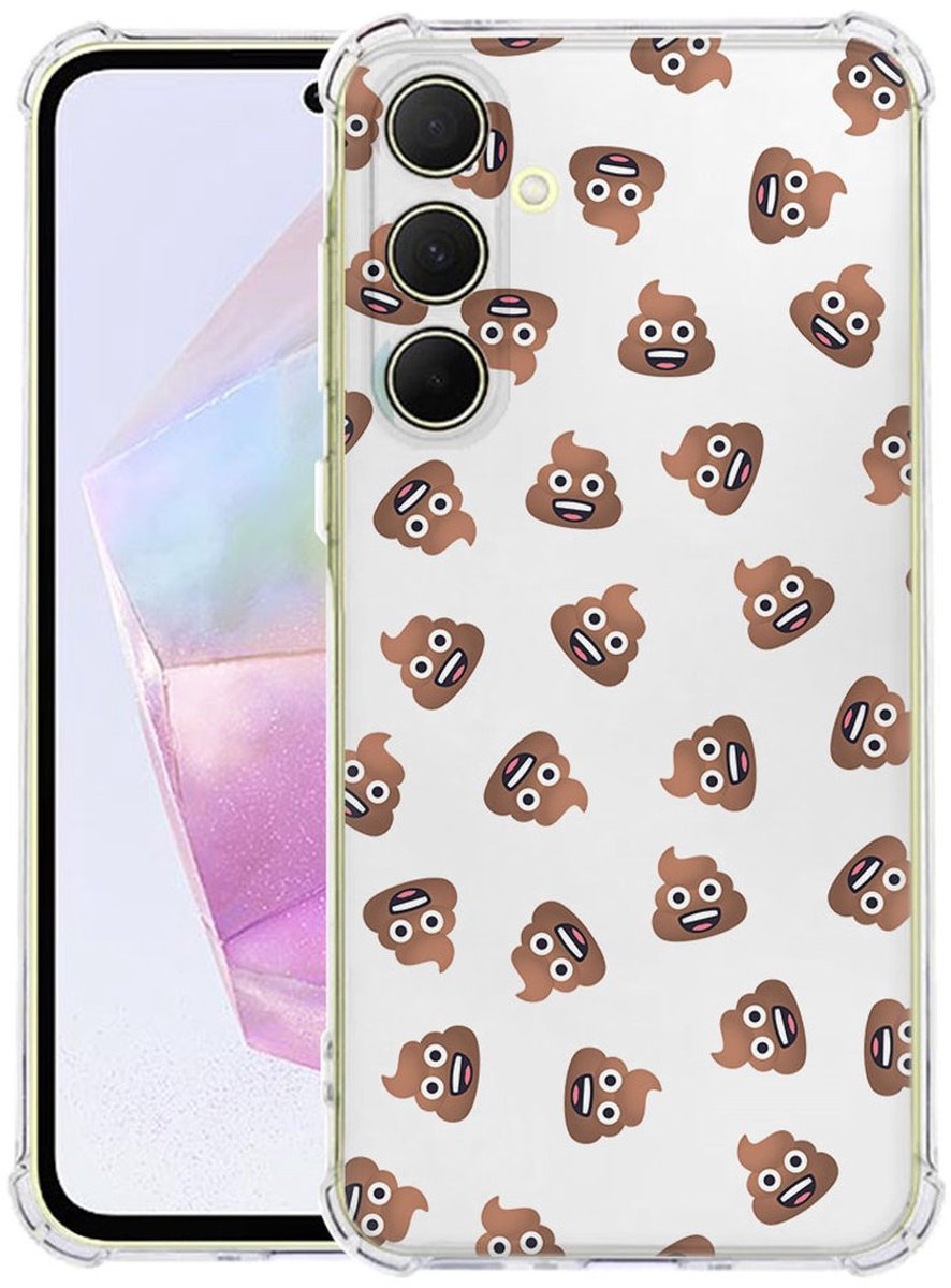 Samsung Galaxy A56 Hoesje - Poep Emojis TPU Antishock