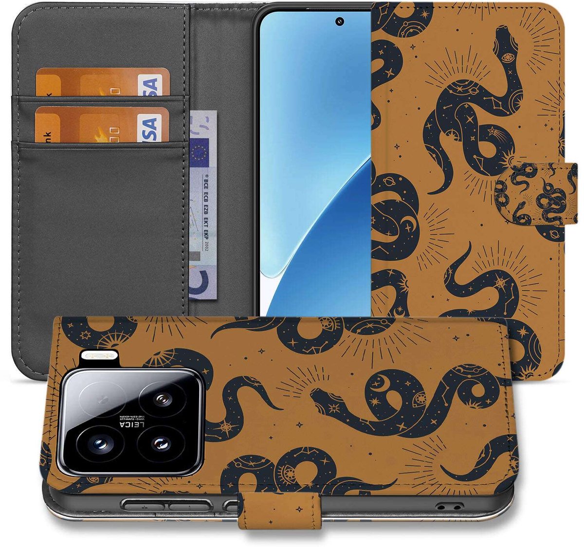 Telefoonhoesje met Pasjes voor Xiaomi 15 Snakes