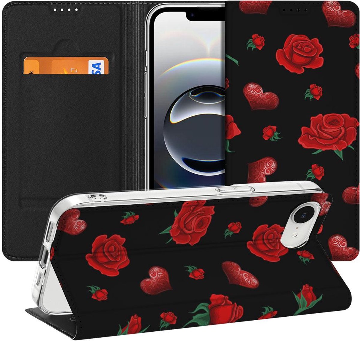 Standcase Hoesje voor Apple iPhone 16e/17e Magnet Case Valentine