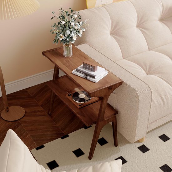 Nachtkastje Houten bank bijzettafel hoektafel woonkamer