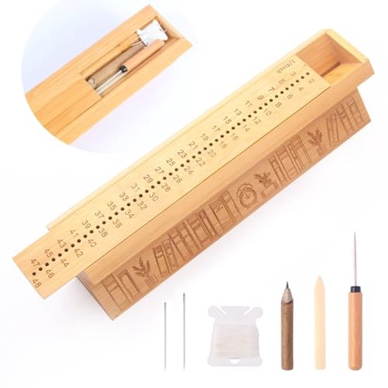 Houten boekbinder-stanswieg 32 cm voor doe-het-zelf boekbindprojecten