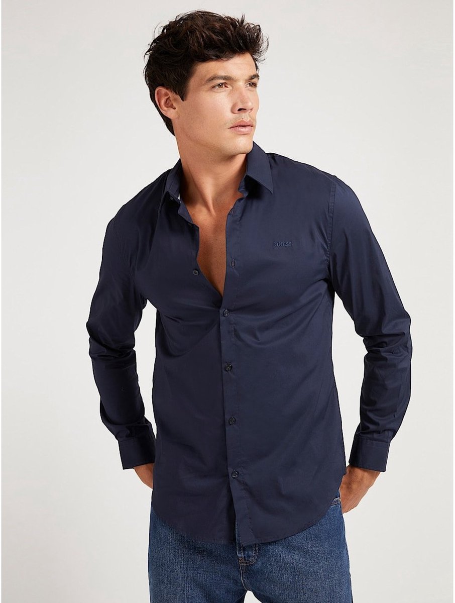 Guess Slim fit marine overhemd