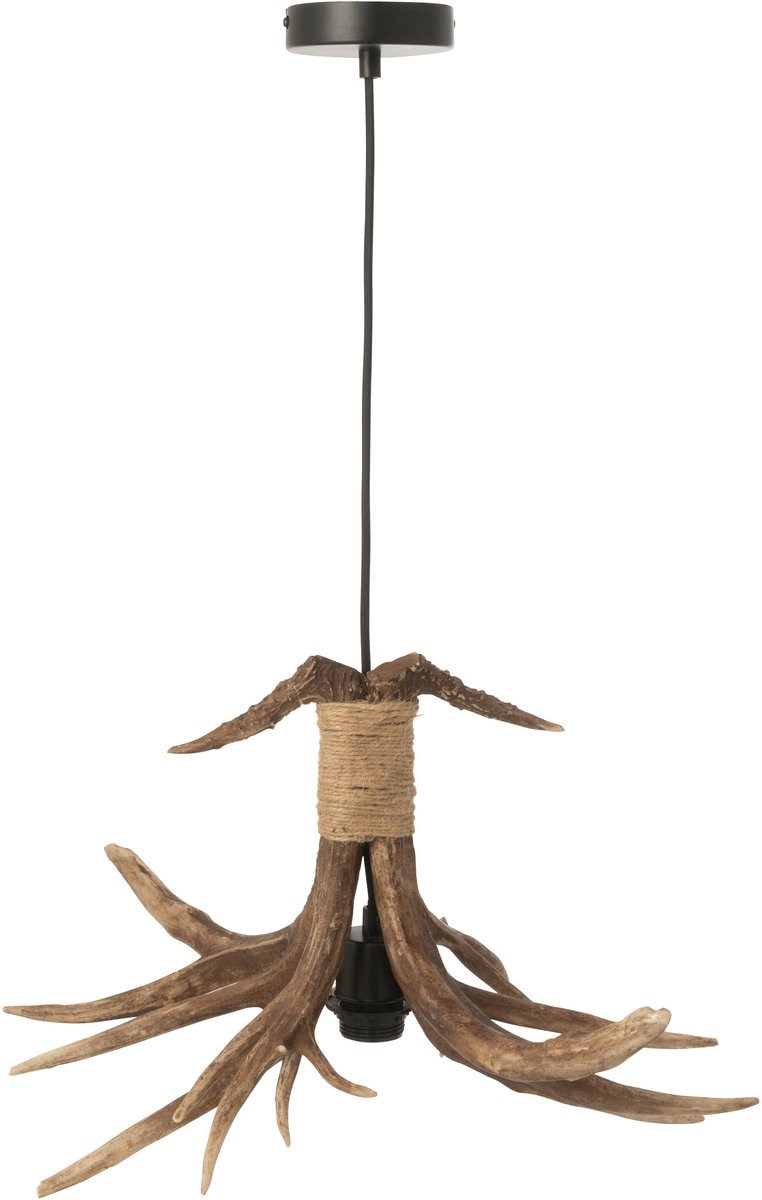 J-Line hanglamp Antlers - polyresin - bruin - small