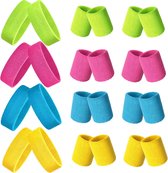 Zweetbandjes Set Neon Kleuren - Alles Voor Een Jaren 80 En Zweetbandjes Set Neon Kleuren - Alles Voor Een Jaren 80 En