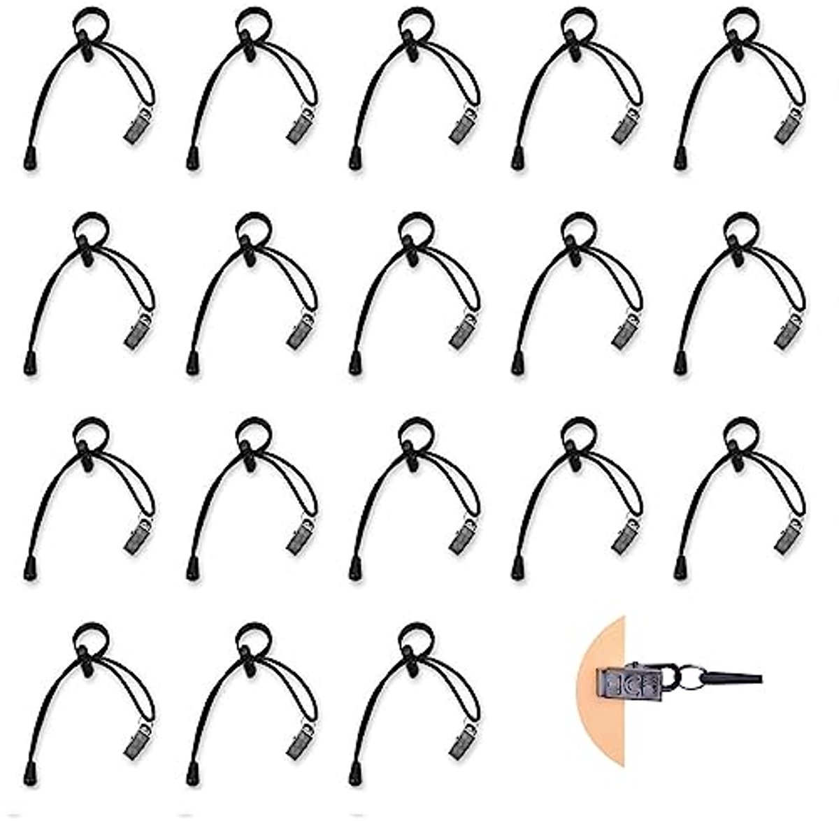 Achtergrond klemhouder set met elastisch touw voor foto- en videostudio's - 18 stuks