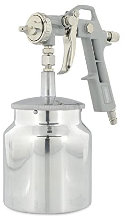 ABAC 8-delige compressor-accessoireset G-810AL, inclusief bandenpomp met manometer, blaaspistool, verfspuitpistool 1 l, waspistool 900 ml, 5 m spiraalslang