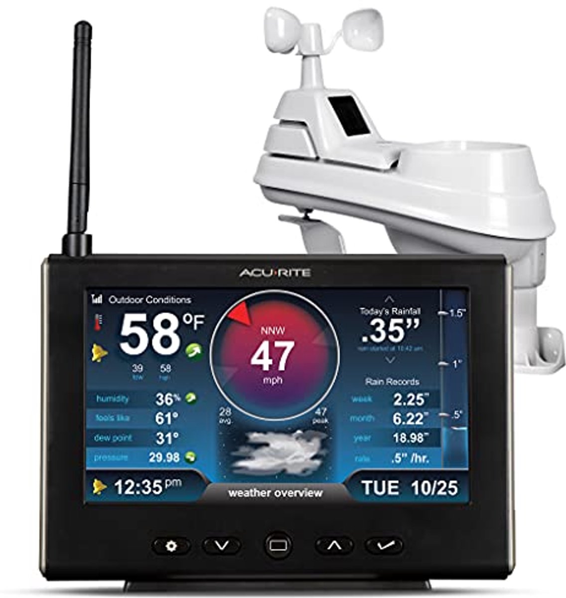 5-in-1 Weerstation met HD-scherm voor Nauwkeurige Weermetingen