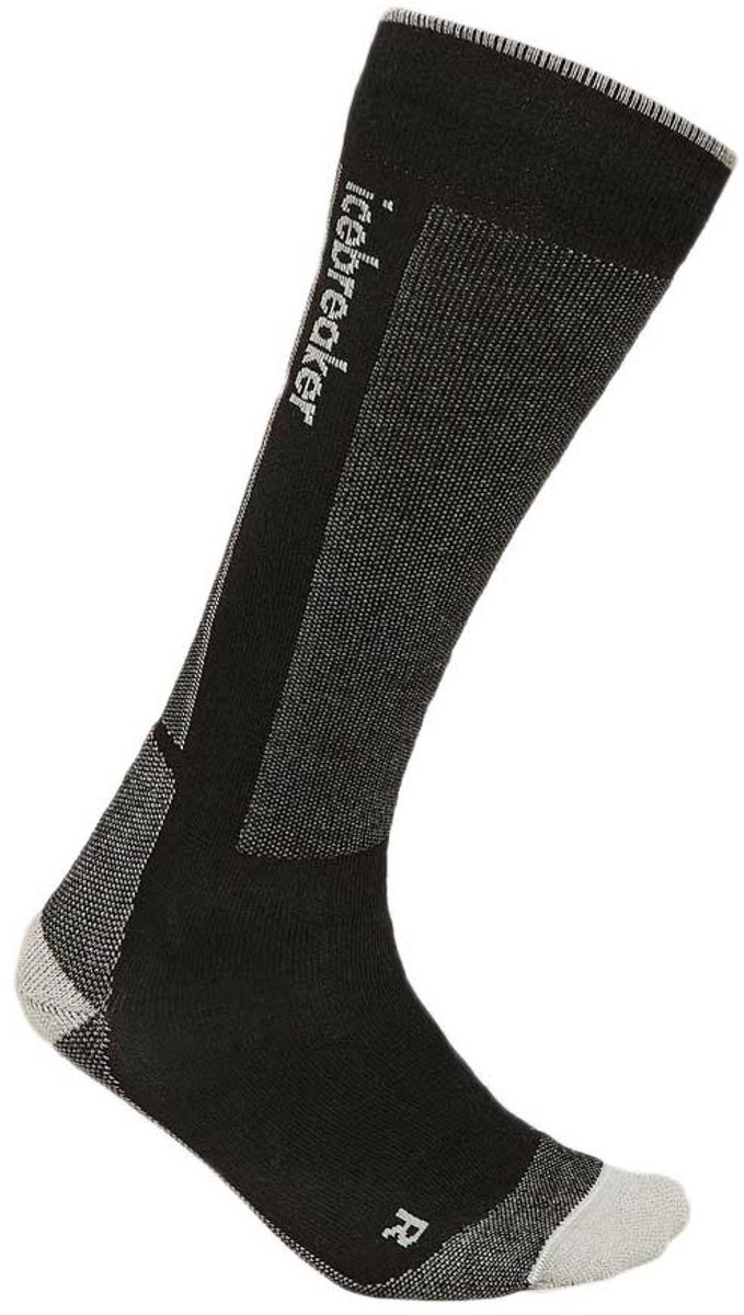 Skisokken Icebreaker Men Ski+ Light OTC Ether Graphite-Schoenmaat 44 5 46 5 Zwart