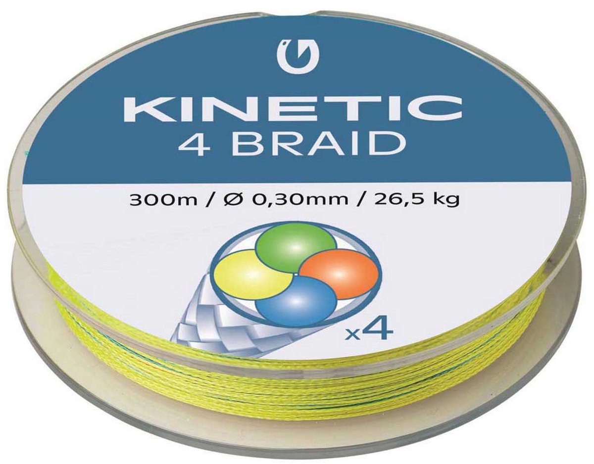 Kinetic Cyber 4 Gevlochten Vislijn 300 M Veelkleurig 0.250 mm
