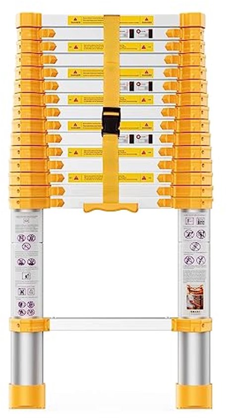 FP-TECH - Telescopische ladder van aluminium, draagbaar, veelzijdig