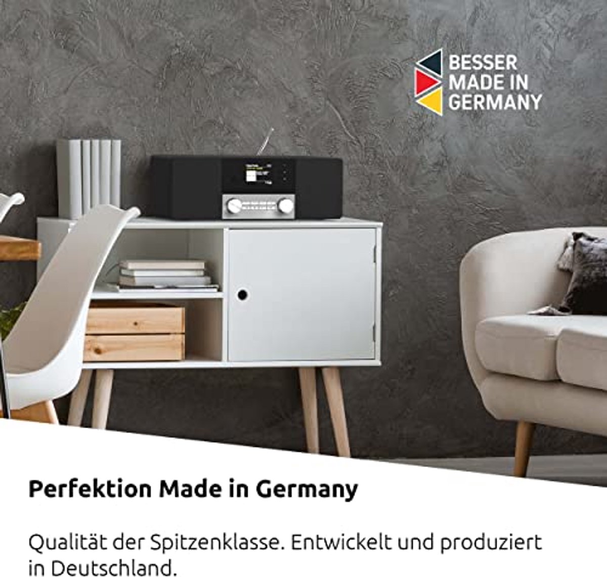 Stereo Digital Radio DAB+ & FM met Bluetooth, Kleurendisplay en Stereo Speakers