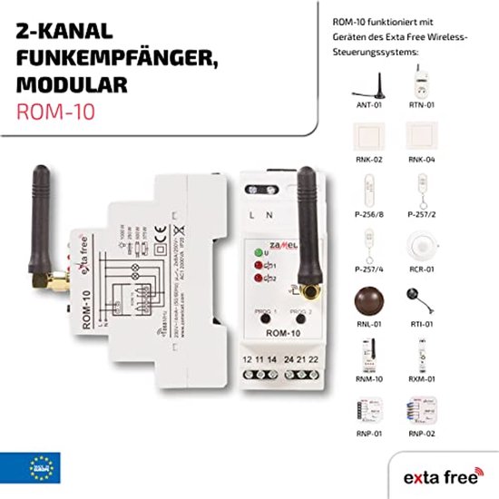 EXTA FREE ROP-01 1-kanaal draadloze ontvanger EXTA FREE ROP-01 1-kanaal draadloze ontvanger