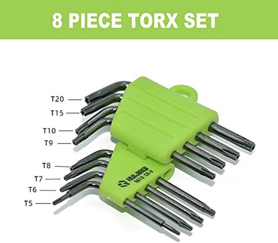 9-delige Mini Torx Hex Sleutel Set - Kleine Maat Star Wrench T5 T6 T7