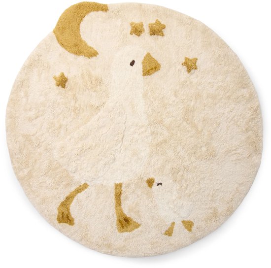 Vloerkleed rond - Wit - Newborn Naturals - Little Goose