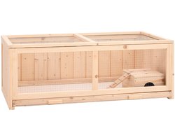 vidaXL - Hamsterkooi - 104x52x38 - cm - massief - vurenhout