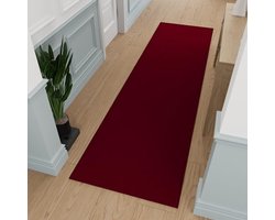 Ottomanson Vloerkleed - Gangkleed Runner - Voorkomen Uitglijden - Antislip Rubberen Onderkant - 57 cm x 366 cm - Rood