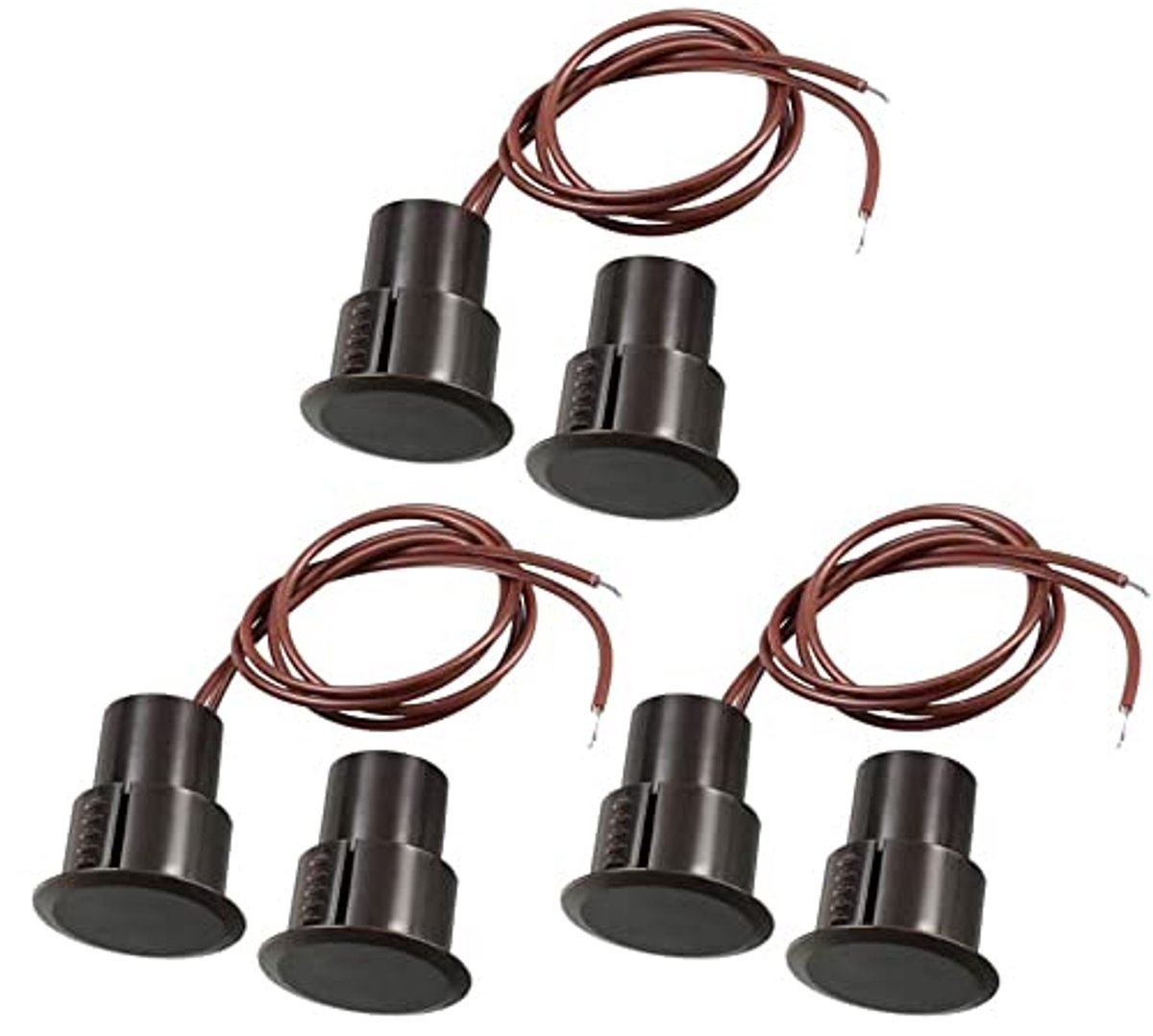 Veiligheidsraam Deurcontactsensor Alarmmagnetische Reed-schakelaar - 3 Sets