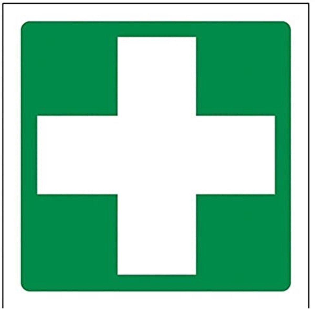 EHBO Logo Bord - Vierkant - 100mm x 100mm - Zelfklevend Vinyl