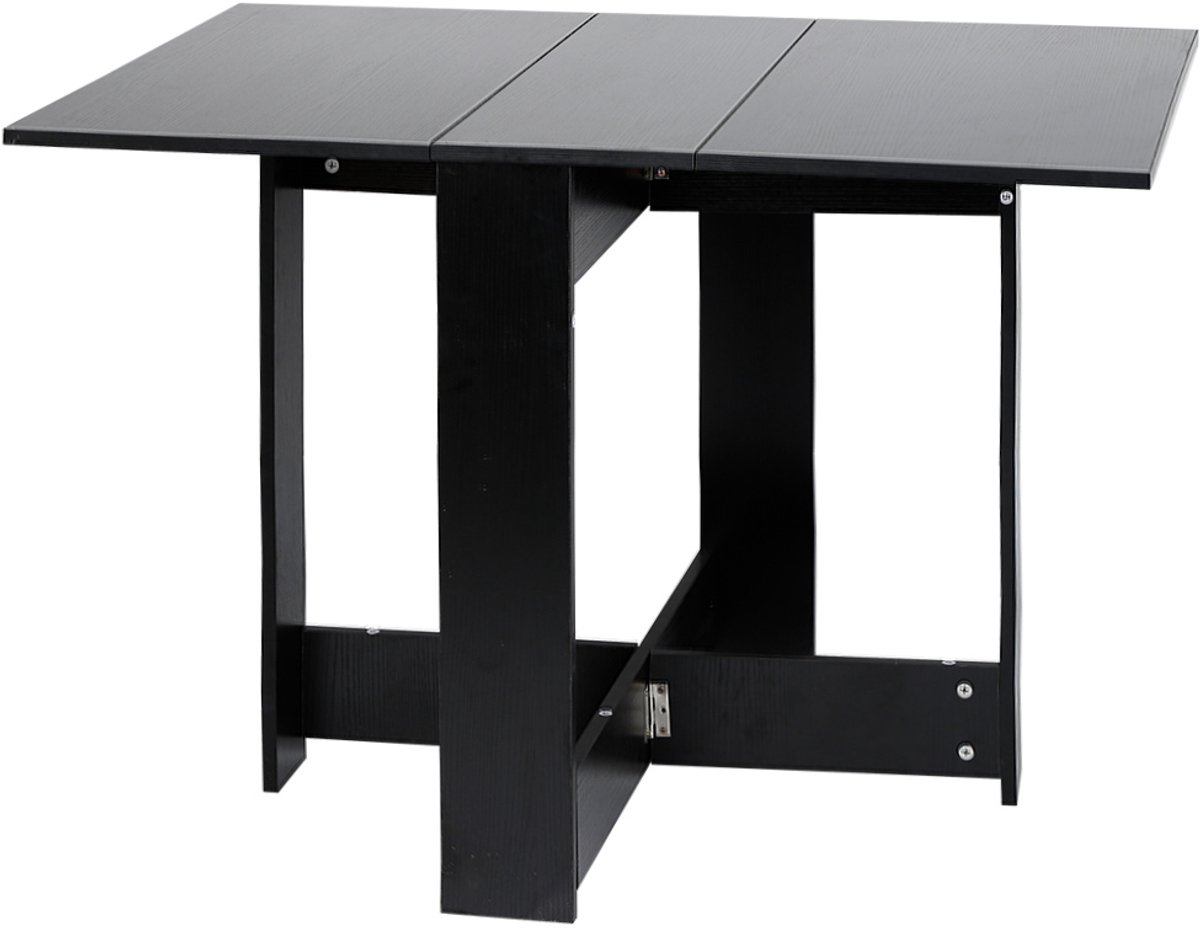 PIPIPOXER-Inklapbare Tafel| Eettafel Uitschuifbaar| Opvouwbaar| 102.5*76*73cm-Zwart