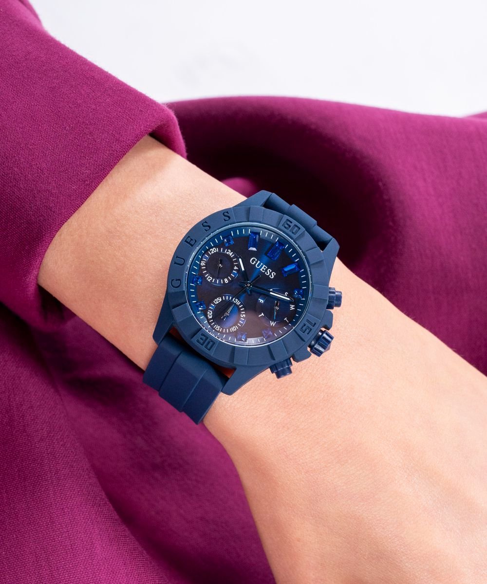 Guess Sportstar GW0775L4 Horloge - Siliconen - Blauw - Ø 38 mm