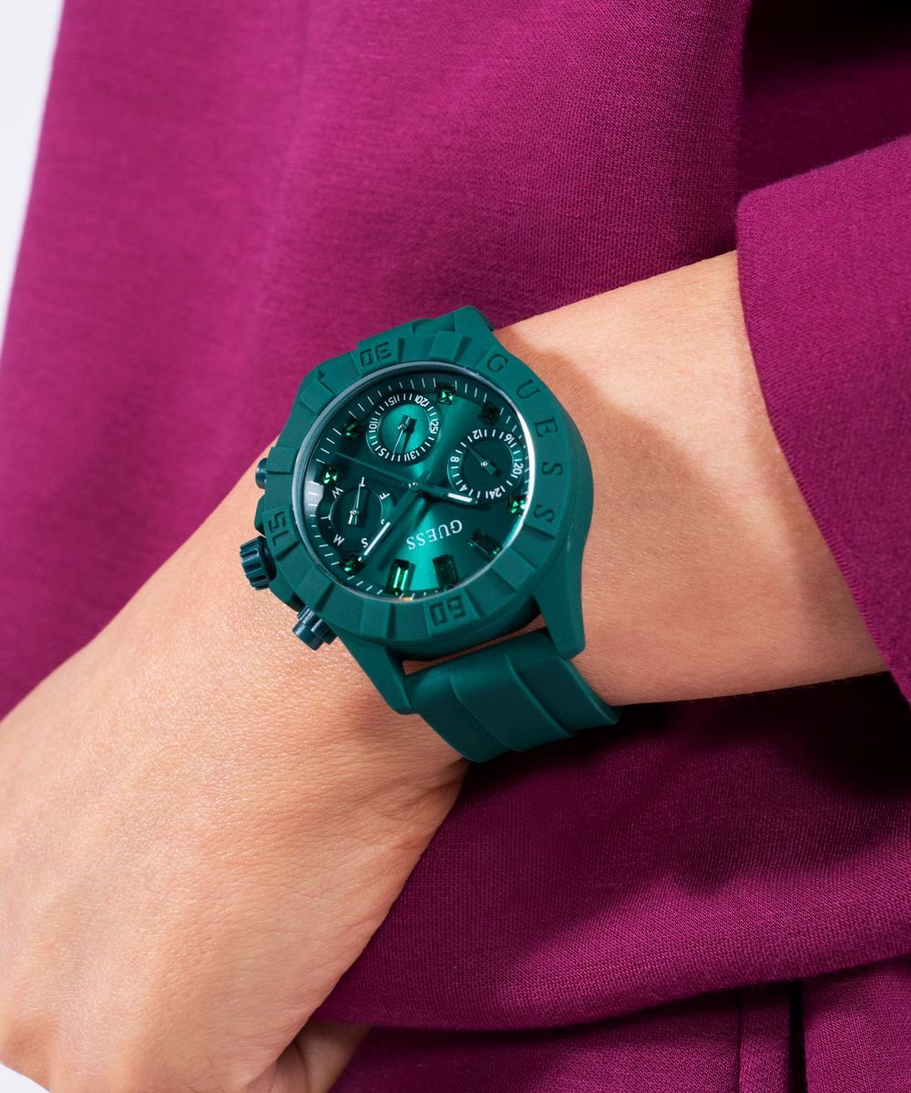 Guess Sportstar GW0775L3 Horloge - Siliconen - Groen - Ø 38 mm
