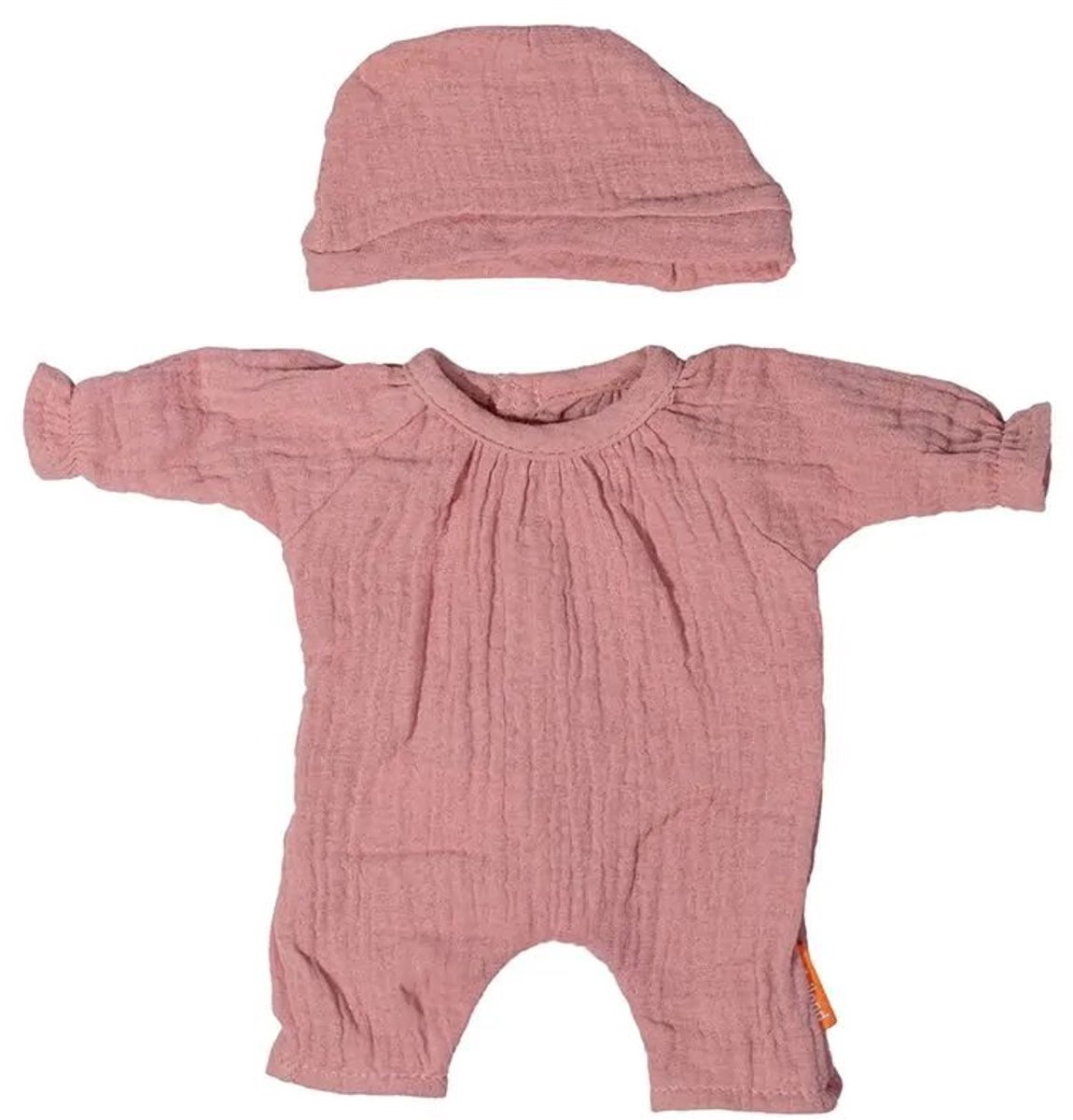 Miniland poppenpyjama met muts 32cm - poppenkleding set.