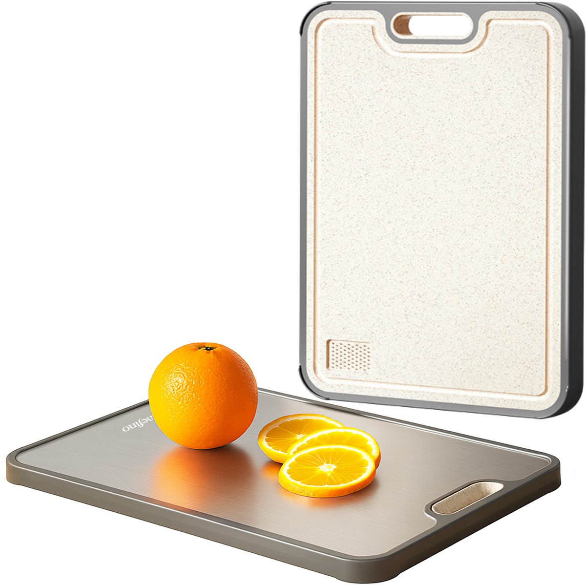 Dubbelzijdige Titanium Snijplank - 38 x 26 cm - Hygiënisch, Duurzaam & Onmisbaar in Elke Keuken
