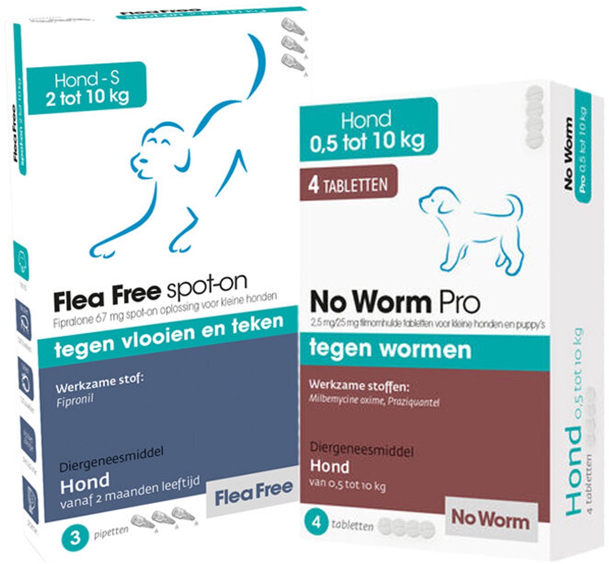 Vlo teek en worm Hond 2-10 kg