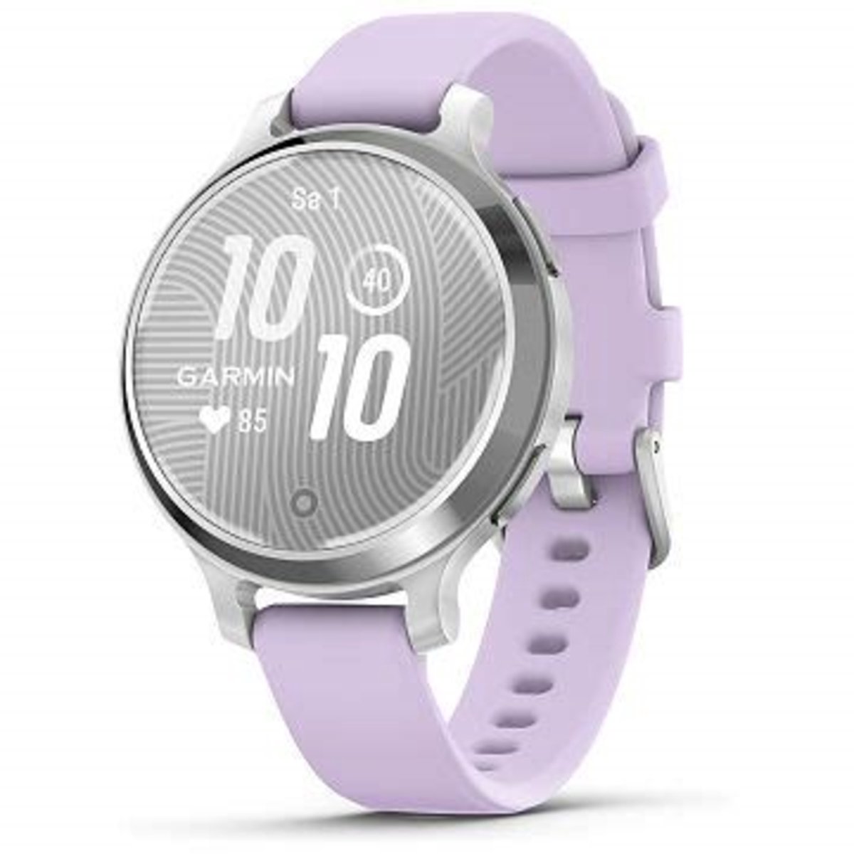 Garmin Lily 2 Active Smartwatch 35 mm Zilverkleurig met een Jasmine Siliconen Bandje