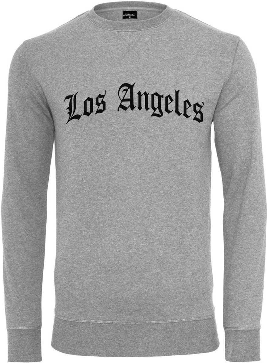 Mister Tee Los Angeles Wording Crewneck sweater/trui XL Grijs