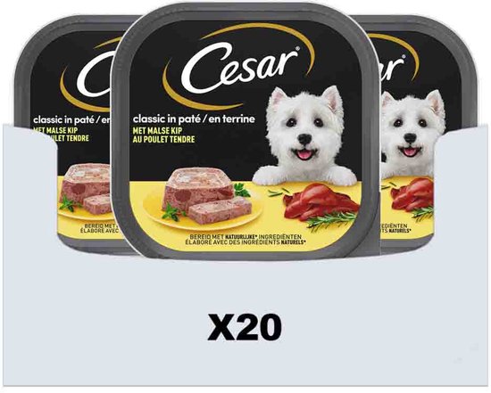 Cesar Alu Malse Kip - 20 x 300 gr - Voordeelverpakking