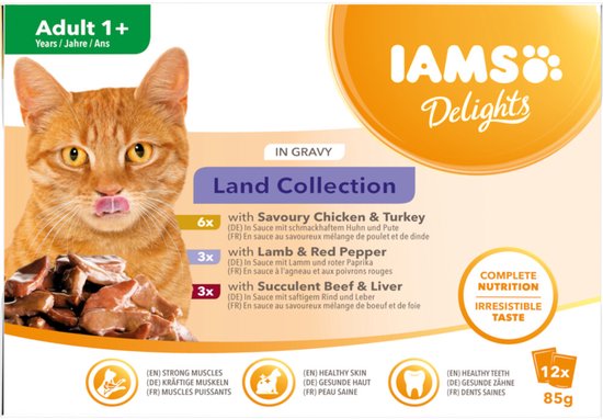 IAMS Delights Land Collection - 2 x 12 x 85 gr - Voordeelverpakking