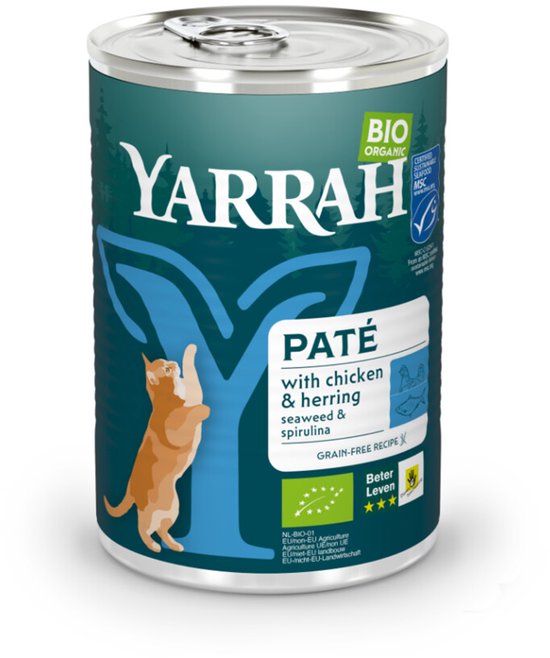 Yarrah Cat Blik Pate - Vis - Kattenvoer - 400 g