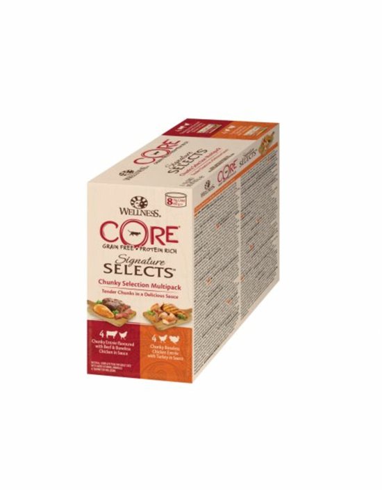 Wellness Core Kattenvoer Signature Selects Chunky 8-pack - 8 x 79 gr