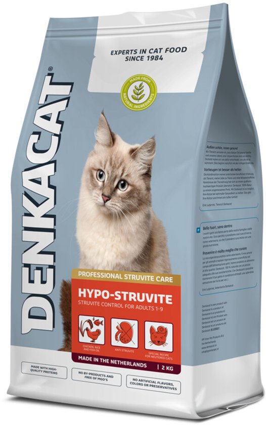 Denkacat Hypo Struvite Kattenvoer - 8 x 1,25 kg - Voordeelverpakking