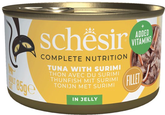 Schesir Kattenvoer Tonijn en Surimi in Gelei - 12 x 85 gr - Voordeelverpakking
