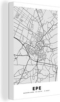 Tableau Toile Epe - Plan d'Etage - Carte - Plan de Ville - 80x120 cm - Décoration murale