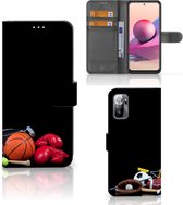 GSM Hoesje Xiaomi Redmi Note 10/10T 5G | Poco M3 Pro Bookcover Ontwerpen Voetbal, Tennis, Boxing… Sports