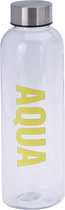 Bidon drinkfles/waterfles transparant/geel 500 ml met schroefdop- Sportfles/sportbidon - Kunststof