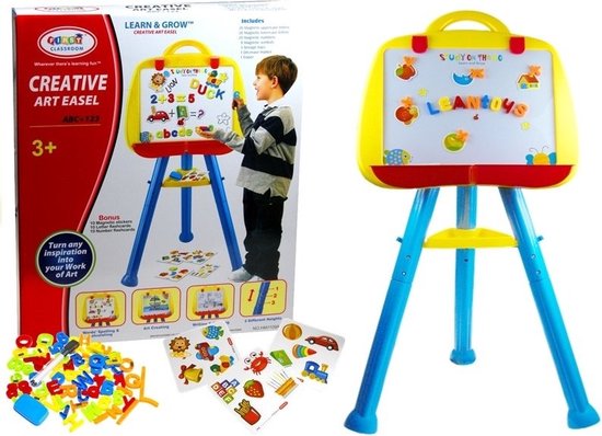 Afbeelding van het spel Magneetbord voor kinderen - met letters & cijfers - 50x50x106 cm