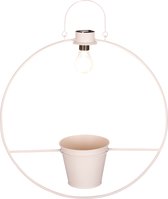 Luca Lighting Dimitri Lampe solaire avec Flowerpot - H62 x Ø50 cm - Rose clair