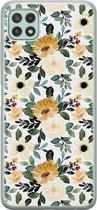 Leuke Telefoonhoesjes - Hoesje geschikt voor Samsung Galaxy A22 5G - Lovely flowers - Soft case - TPU - Bloemen - Geel