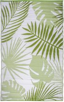 Esschert Design Jungle Leaves Tuintapijt- 240x150cm - Groen Wit