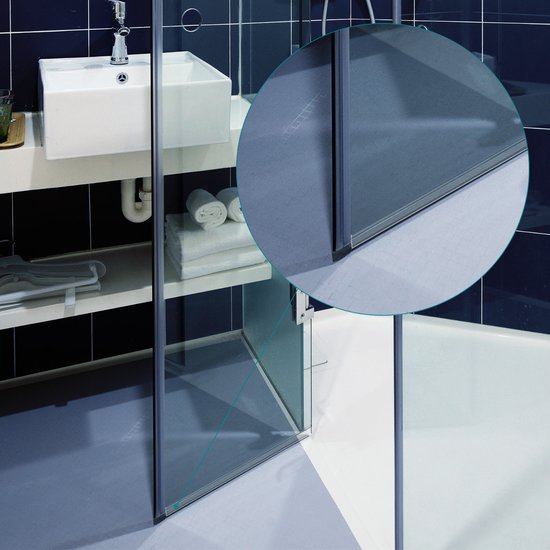 60cm Joint d'étanchéité douche | joint douche italienne | joint de douche  pour paroi en verre | vitre 7-8mm | droit | UK33-08